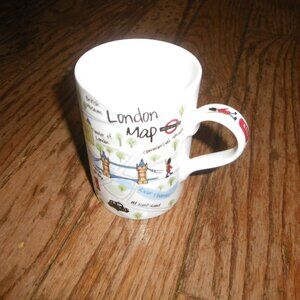 "London Map" Fun Graphic Fine Bone China Coffee Tea Mug